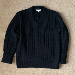 Uniqlo V-Neck navy JW Anderson Cable Sweater